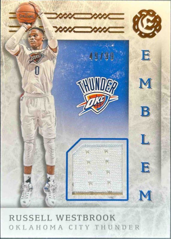 Russell Westbrook 2016 Excalibur #24 Emblem /99 RAW