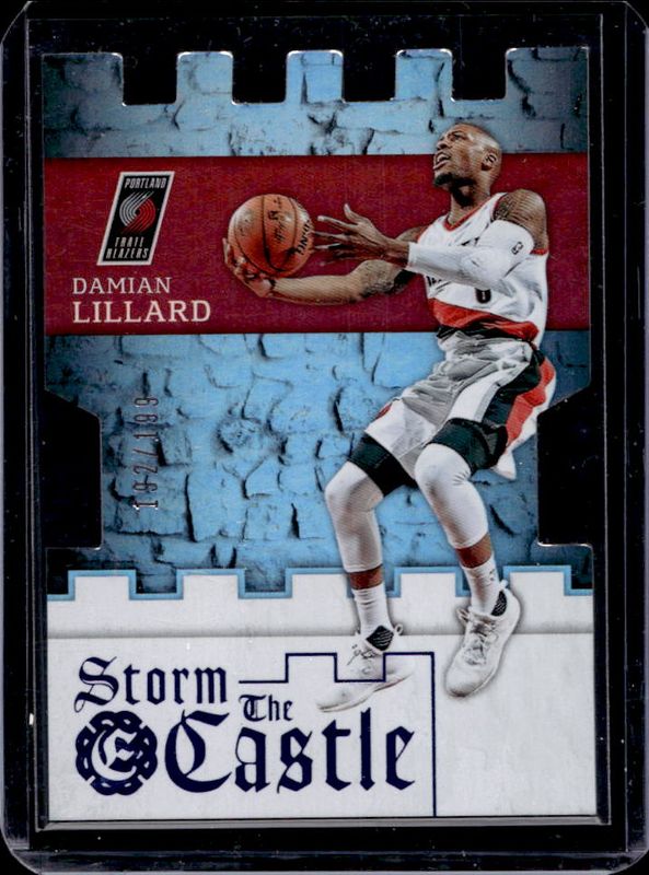 Damian Lillard 2016 Excalibur #22 Storm the Castle - Blue /199 RAW