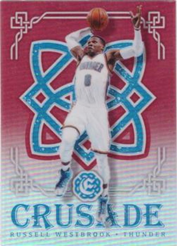 Russell Westbrook 2016 Excalibur #5 Crusade - Red /99 RAW