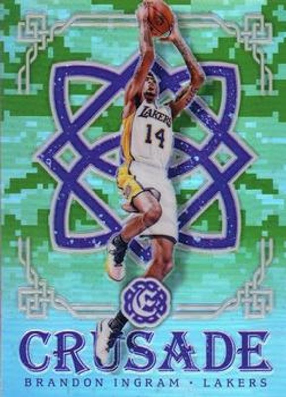 Brandon Ingram 2016 Excalibur #92 Crusade - Camo Rookie RAW