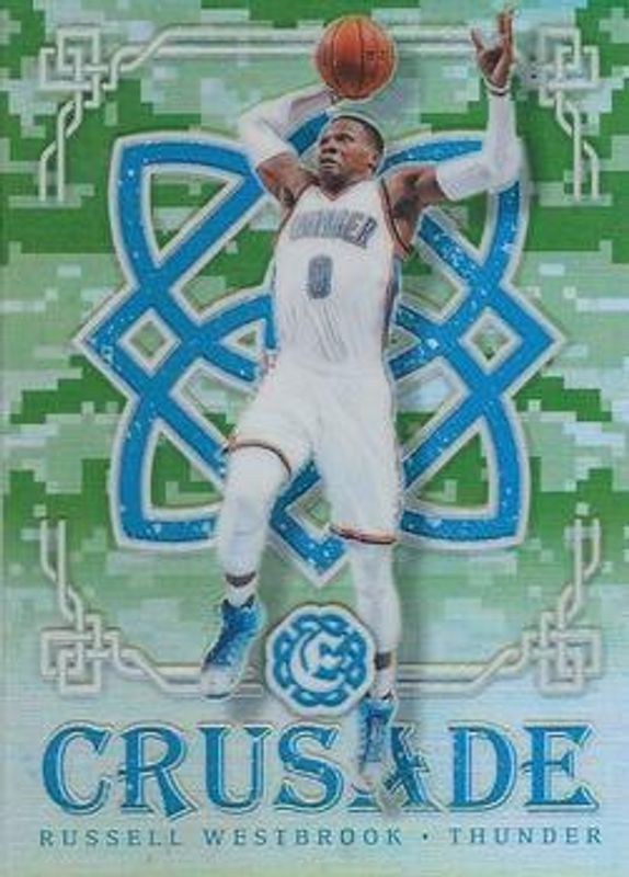 Russell Westbrook 2016 Excalibur #5 Crusade - Camo RAW