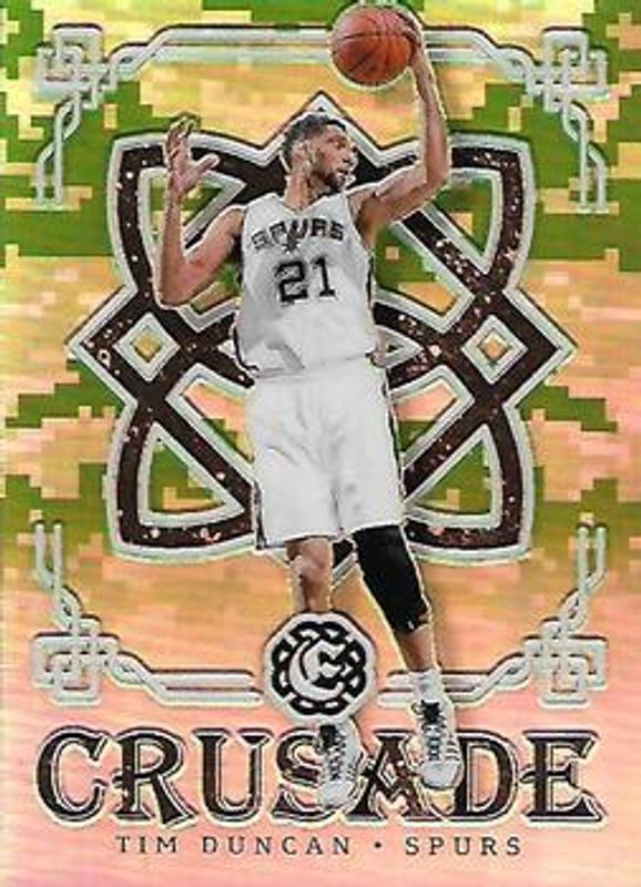 Tim Duncan 2016 Excalibur #86 Crusade - Camo RAW