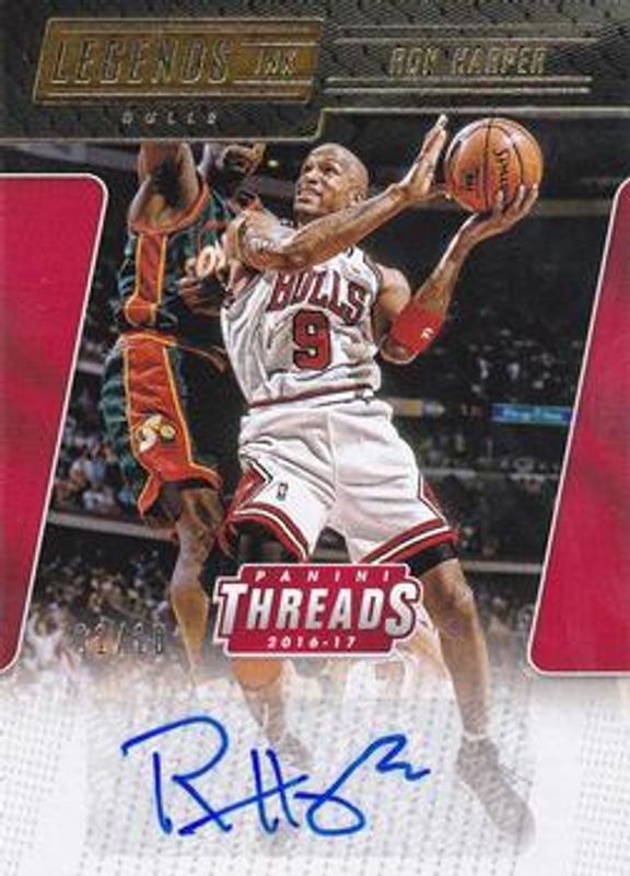 2016 Threads #24 NBA Legends Ink - Century Proof Gold /10