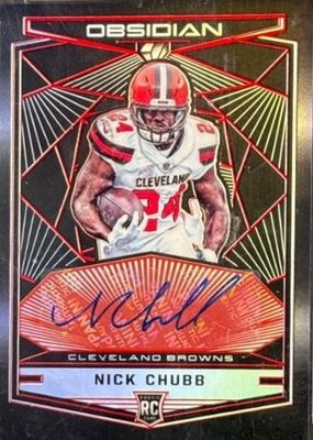 2018 Obsidian #RKA-NC Rookie Autographs - Electric Etch Red /5