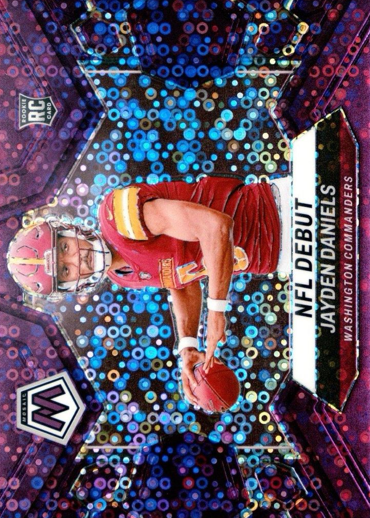 Jayden Daniels 2024 Mosaic #272 NFL Debut - No Huddle Purple /50