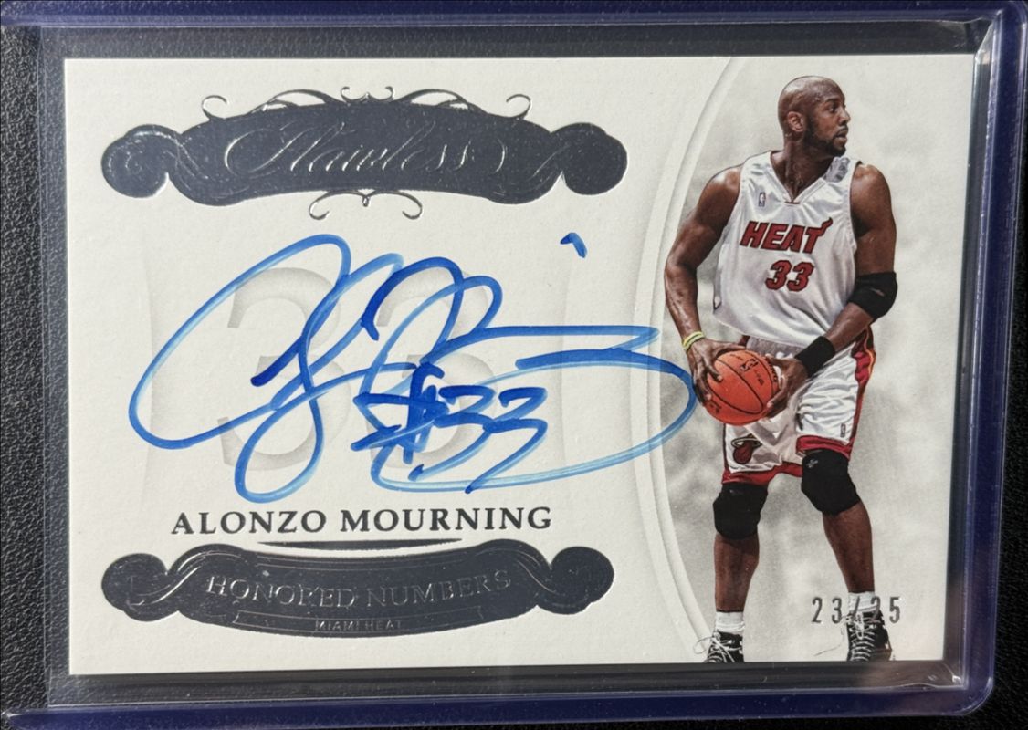 Alonzo Mourning 2017 Flawless #HN-AM Honored Numbers /25 RAW