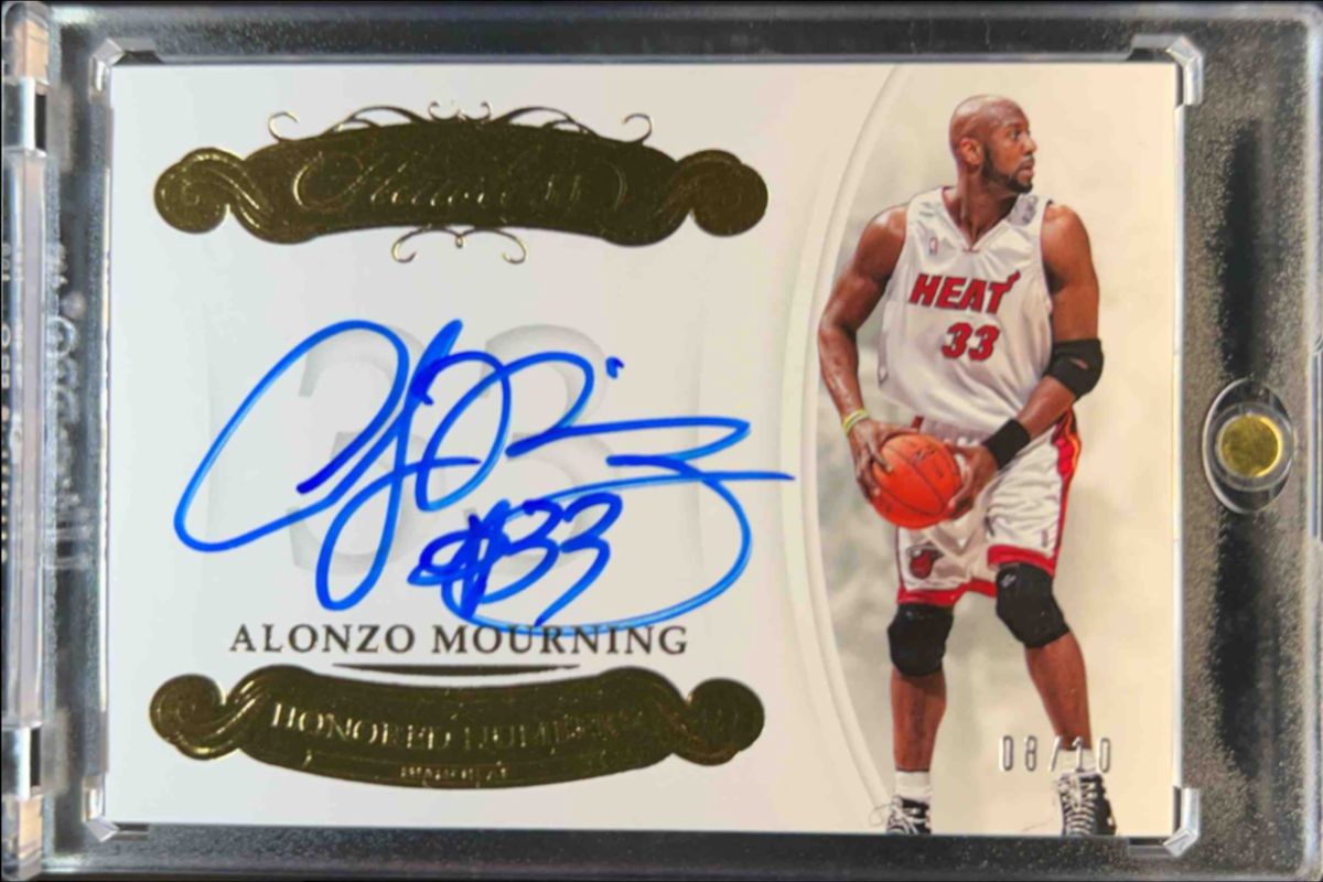 Alonzo Mourning 2017 Flawless #HN-AM Honored Numbers - Gold /10 RAW