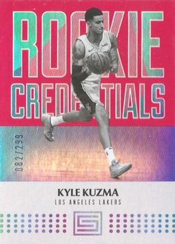 Kyle Kuzma 2017 Status #11 Rookie Credentials - Red /299 RAW