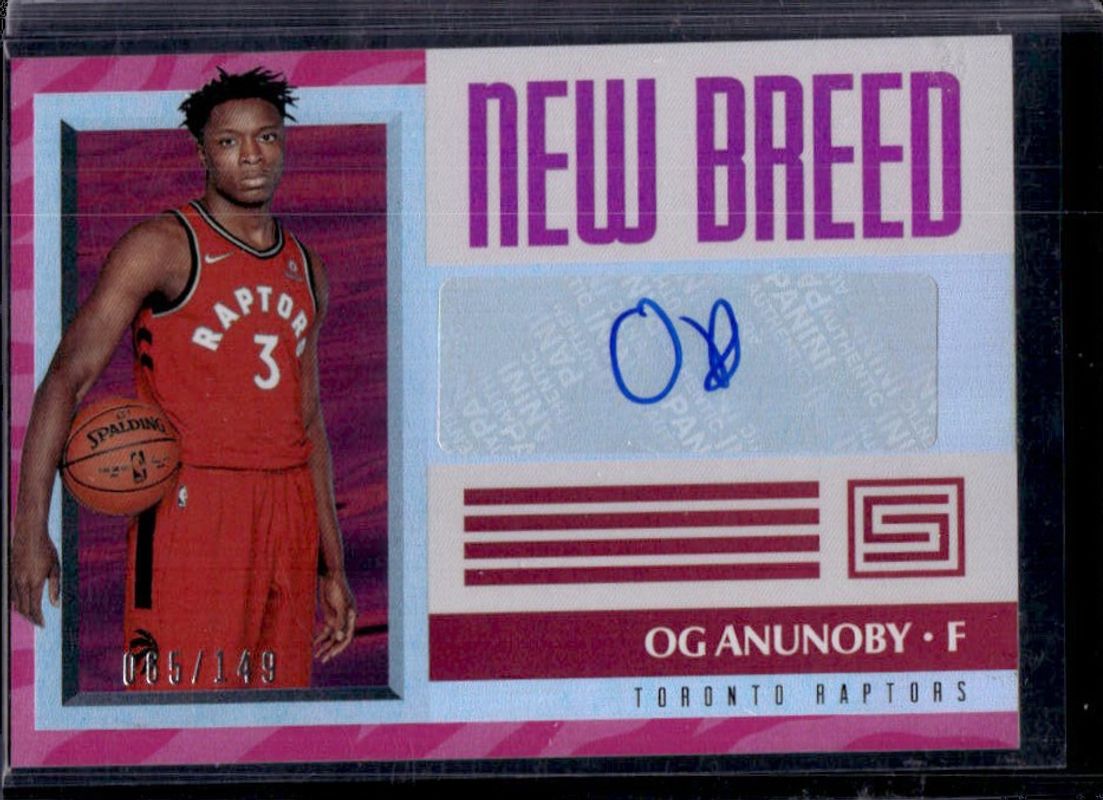 OG Anunoby 2017 Status #NB-OGA New Breed Autographs - Pink /149 Rookie RAW