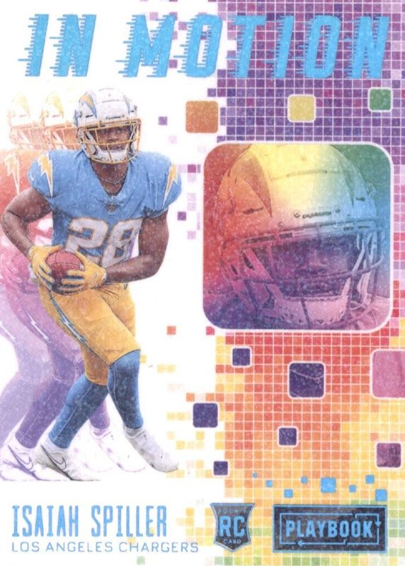 Isaiah Spiller 2022 Playbook #IM-16 In Motion /(SSP) Rookie RAW