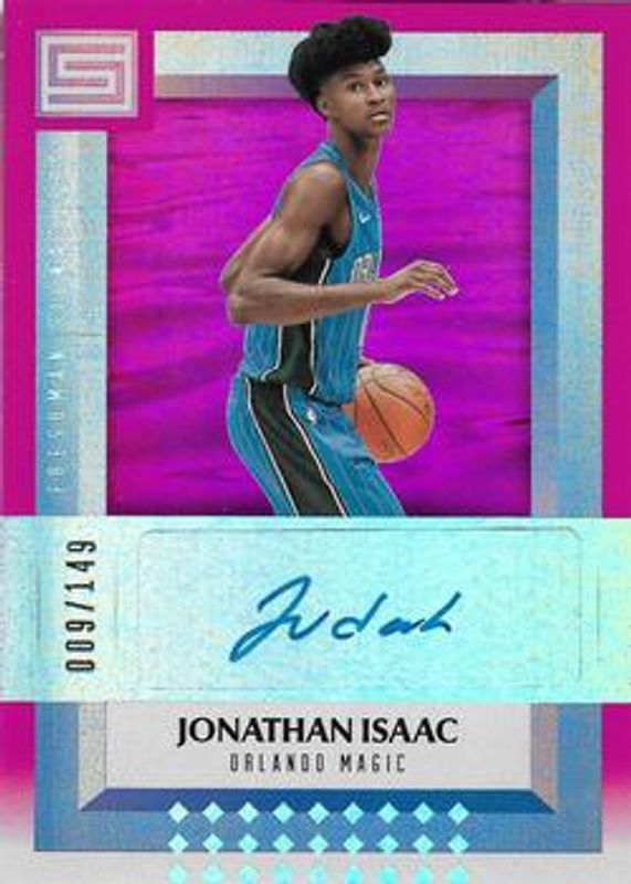 Jonathan Isaac 2017 Status #FS-JIH Freshman Signatures - Pink /149 Rookie RAW