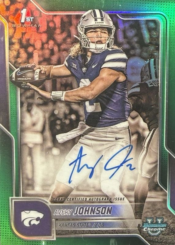 2025 Bowman Chrome University #BCA-AJ Prospect Auto - Green Refractor /99 (1st)