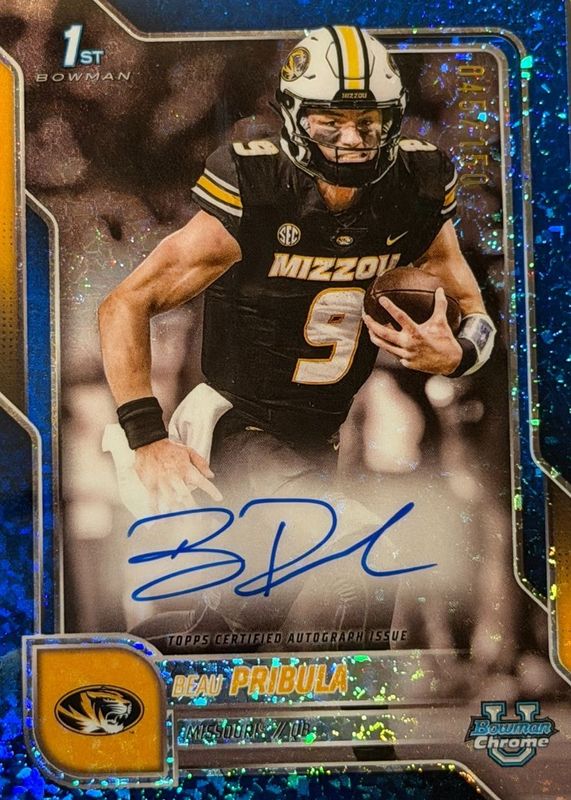 2025 Bowman Chrome University #BCA-BP Prospect Auto - Blue Mini-Diamond Refractor /150 (1st)