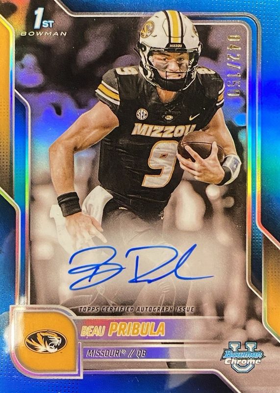 2025 Bowman Chrome University #BCA-BP Prospect Auto - Blue Refractor /150 (1st)