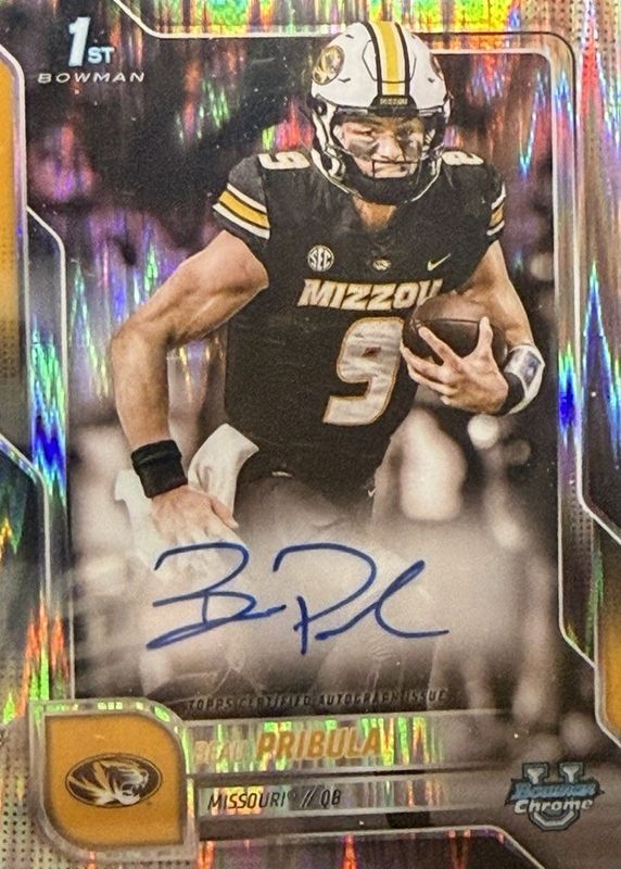 2025 Bowman Chrome University #BCA-BP Prospect Auto - Stealth Refractor (1st)