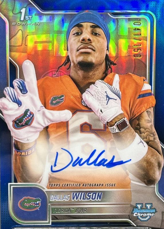 Dallas Wilson 2025 Bowman Chrome University #BCA-DWI Prospect Auto ...