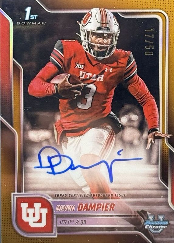 2025 Bowman Chrome University #BCA-DDA Prospect Auto - Gold Refractor /50 (1st)