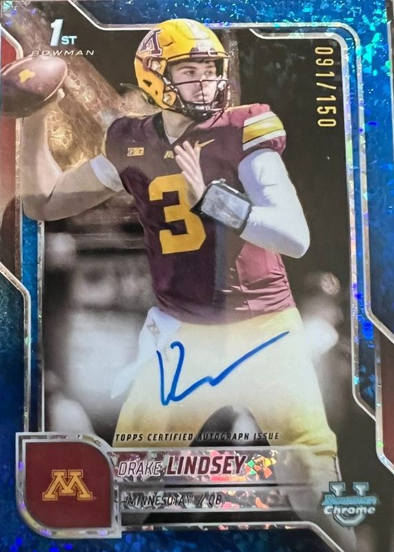 2025 Bowman Chrome University #BCA-DLI Prospect Auto - Blue Mini-Diamond Refractor /150 (1st)