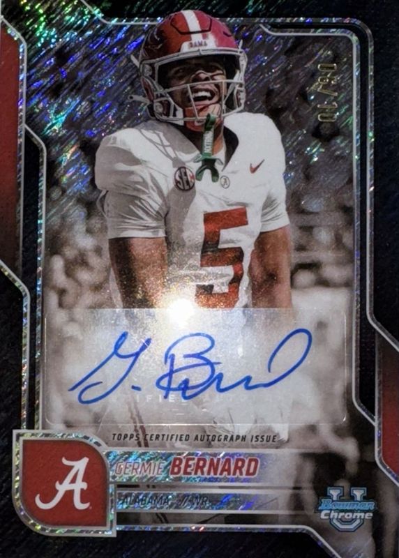 2025 Bowman Chrome University #BCA-GB Prospect Auto - Black Shimmer Refractor /10