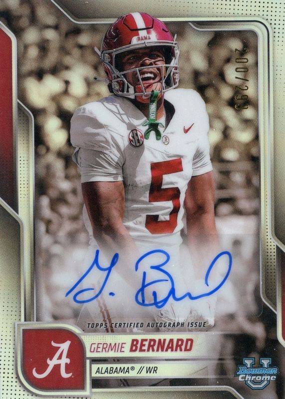 2025 Bowman Chrome University #BCA-GB Prospect Auto - Refractor /299