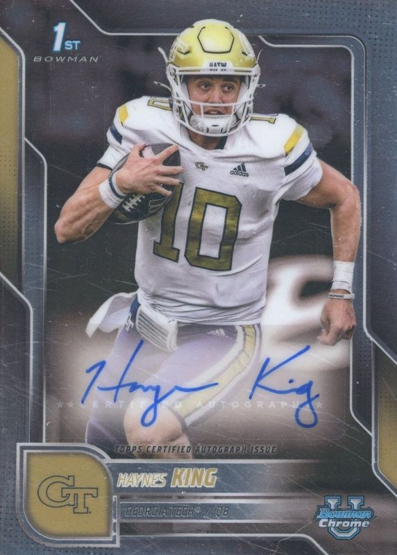 Haynes King 2025 Bowman Chrome University #BCA-HK Prospect Auto (1st) RAW
