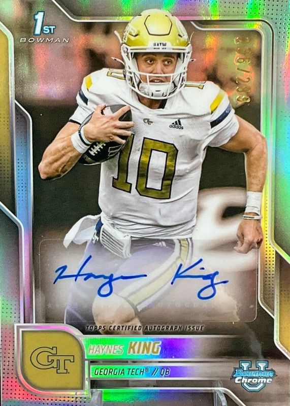 Haynes King 2025 Bowman Chrome University #BCA-HK Prospect Auto - Refractor /299 (1st) RAW