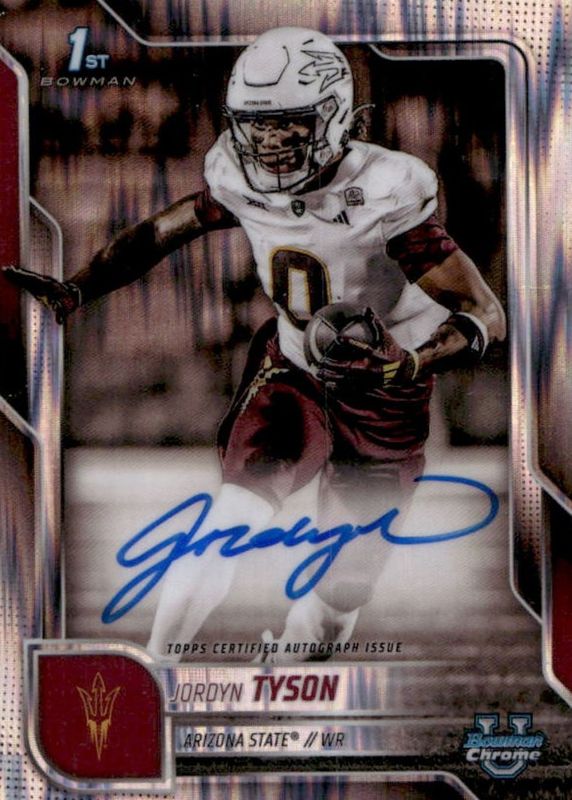 2025 Bowman Chrome University #BCA-JTY Prospect Auto - Stealth Refractor (1st)