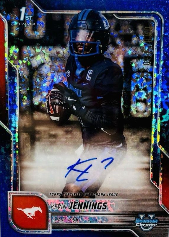 2025 Bowman Chrome University #BCA-KJ Prospect Auto - Blue Mini-Diamond Refractor /150 (1st)