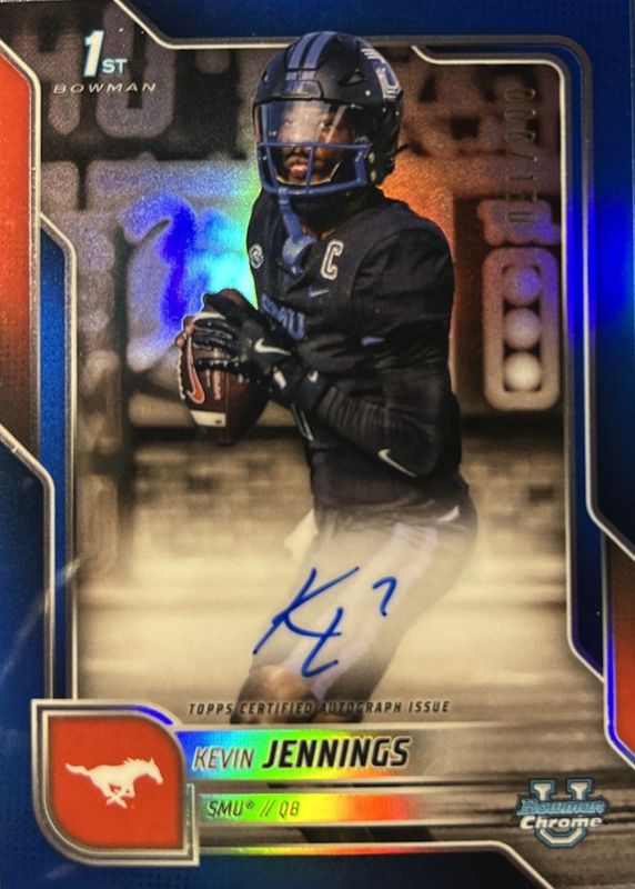 2025 Bowman Chrome University #BCA-KJ Prospect Auto - Blue Refractor /150 (1st)