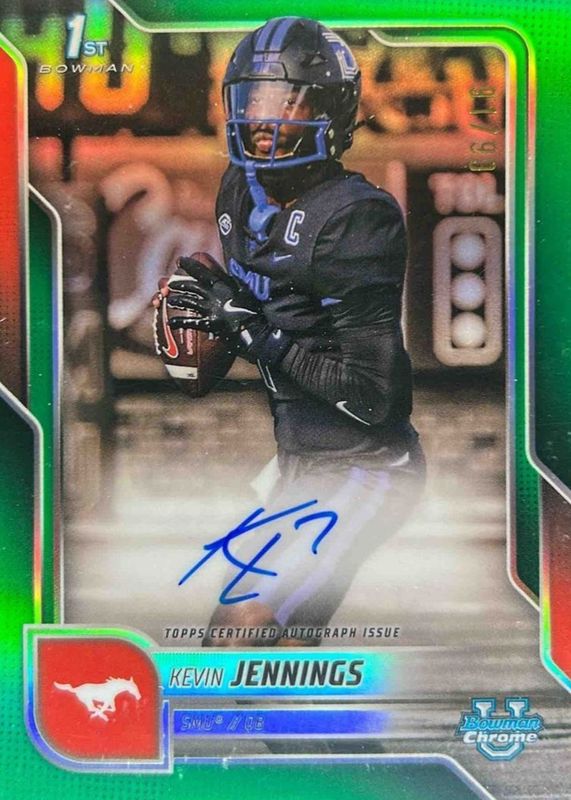 2025 Bowman Chrome University #BCA-KJ Prospect Auto - Green Refractor /99 (1st)