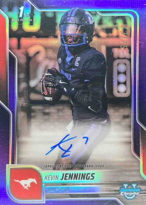 2025 Bowman Chrome University #BCA-KJ Prospect Auto - Purple Refractor /75 (1st)