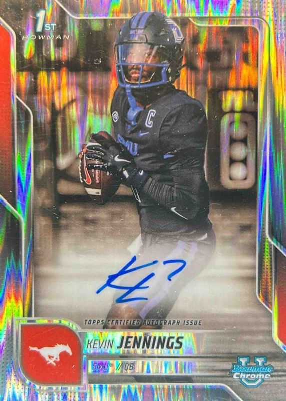2025 Bowman Chrome University #BCA-KJ Prospect Auto - Stealth Refractor (1st)