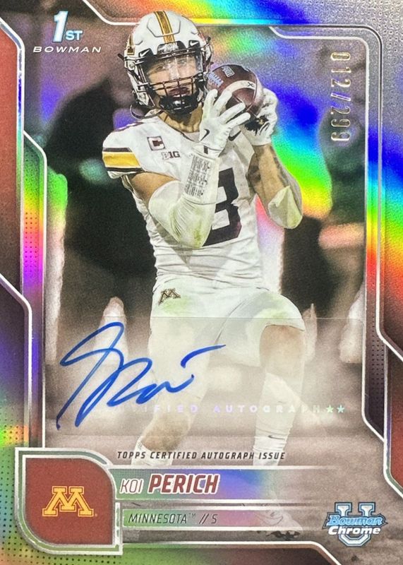 2025 Bowman Chrome University #BCA-KP Prospect Auto - Refractor /299 (1st)