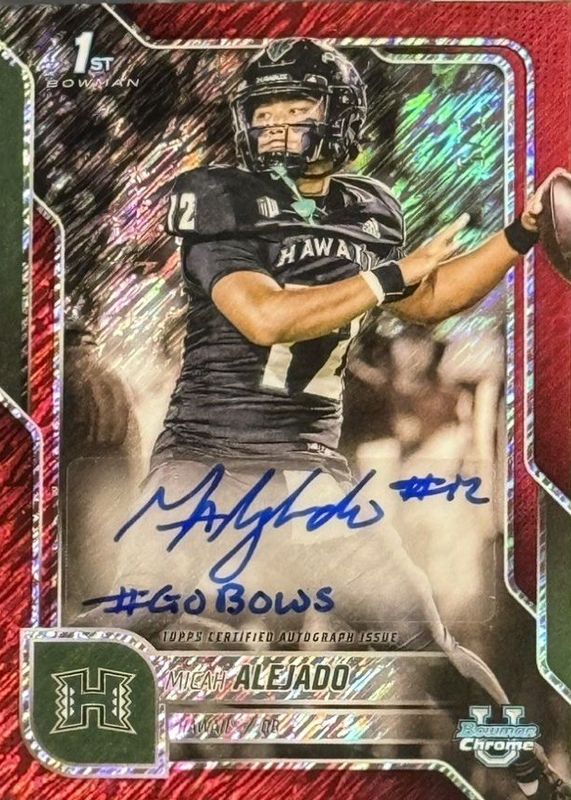 2025 Bowman Chrome University #BCA-MA Prospect Auto - Red Shimmer Refractor /5 (1st)