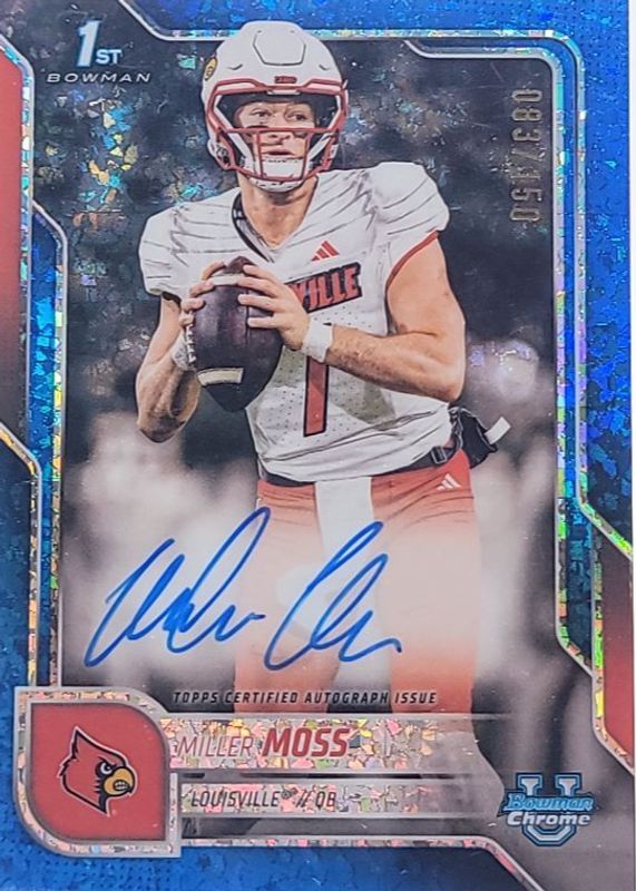 2025 Bowman Chrome University #BCA-MMO Prospect Auto - Blue Mini-Diamond Refractor /150 (1st)