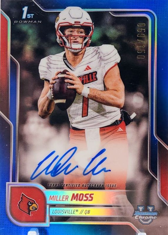 2025 Bowman Chrome University #BCA-MMO Prospect Auto - Blue Refractor /150 (1st)