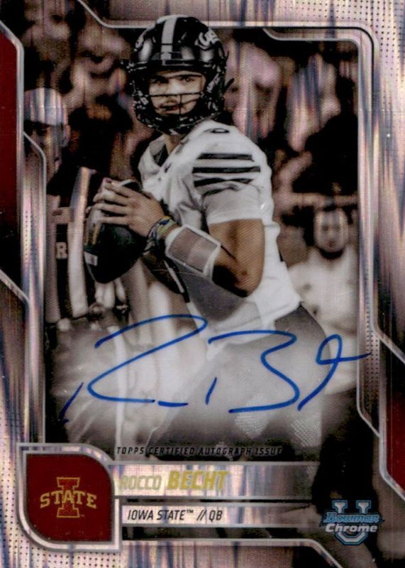 2025 Bowman Chrome University #BCA-RB Prospect Auto - Stealth Refractor