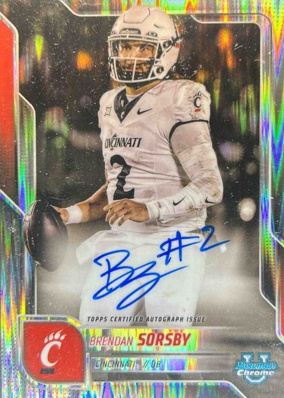 2025 Bowman Chrome University #BCA-BS Prospect Auto - Stealth Refractor