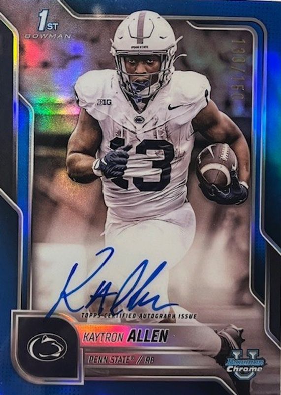 2025 Bowman Chrome University #BCA-KA Prospect Auto - Blue Refractor /150 (1st)
