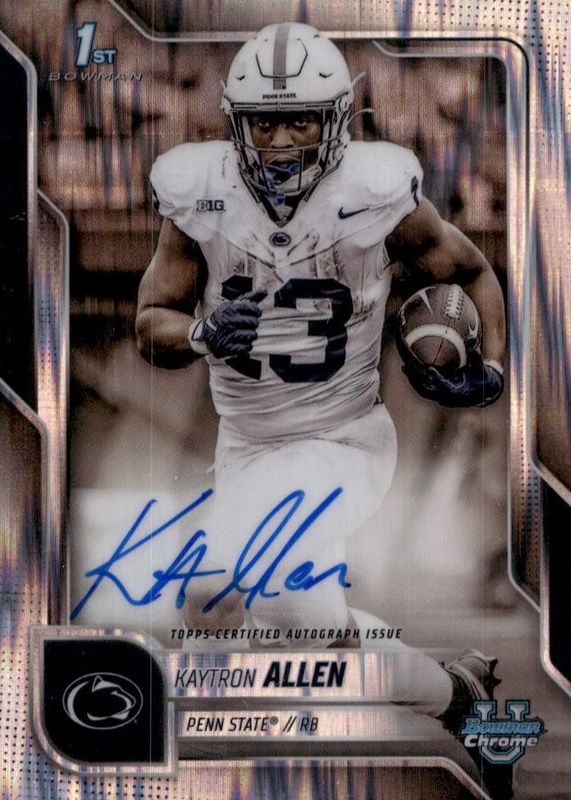 2025 Bowman Chrome University #BCA-KA Prospect Auto - Stealth Refractor (1st)