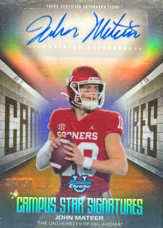 2025 Bowman Chrome University #CSS-JM Campus Star Signatures - Gold Refractor /50