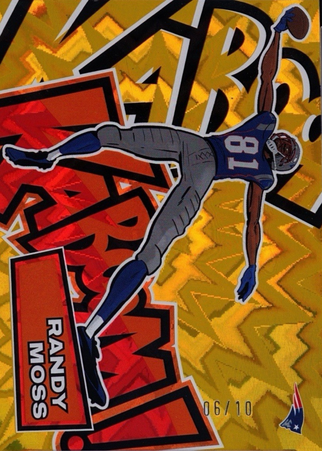 Randy Moss 2025 Absolute #23 Kaboom! Horizontal - Gold /10 Price Guide ...