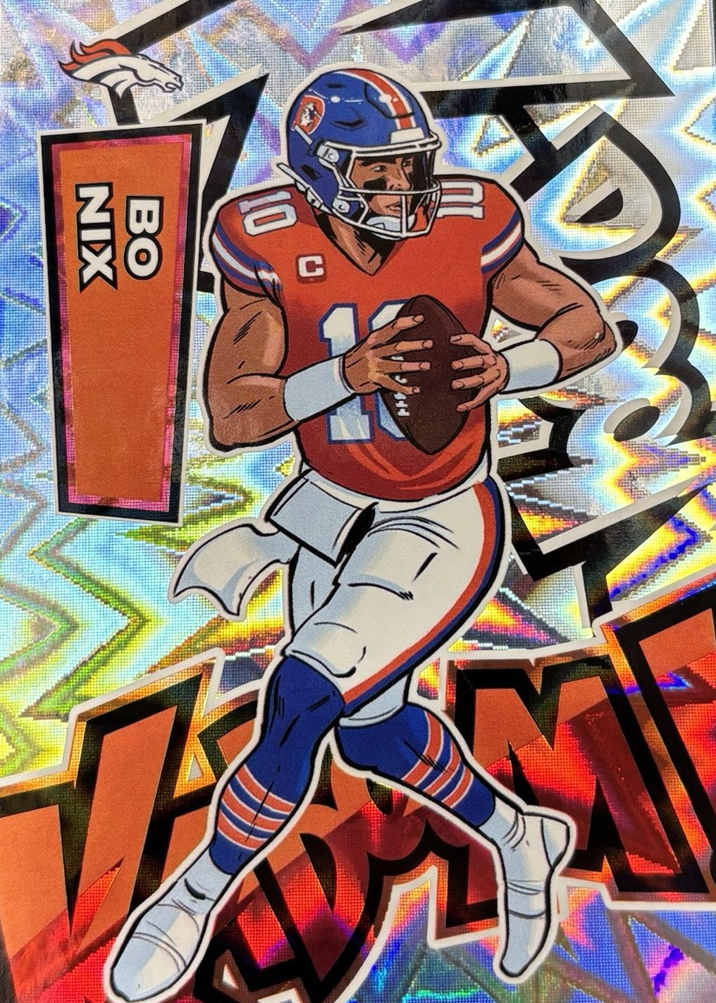 Bo Nix 2025 Absolute #25 Kaboom! Vertical /(SSP) Price Guide