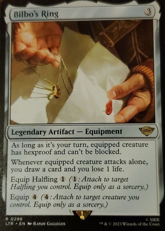 Bilbo's Ring 2023 The Lord of the Rings: Tales of Middle-Earth #298 Base RAW TCG (LIGHTLY PLAYED)
