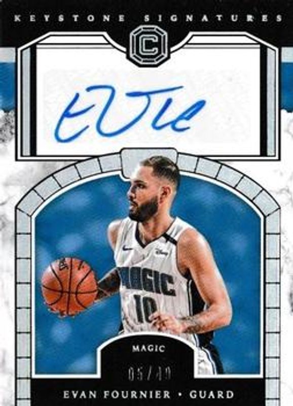Evan Fournier 2017 Cornerstones #KS-EFN Keystone Signatures /159 RAW