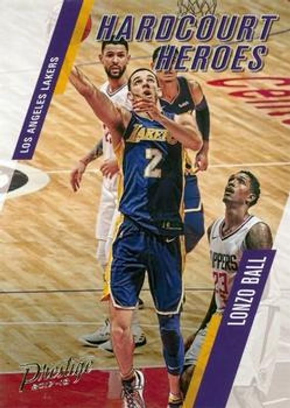 Lonzo Ball 2017 Prestige #14 Hardcourt Heroes Rookie RAW