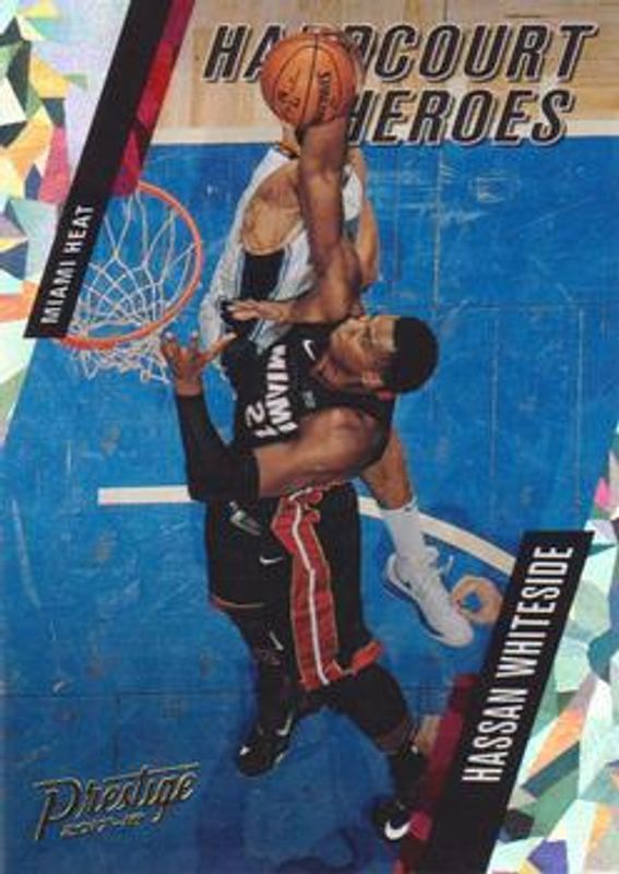 Hassan Whiteside 2017 Prestige #9 Hardcourt Heroes - Crystal RAW