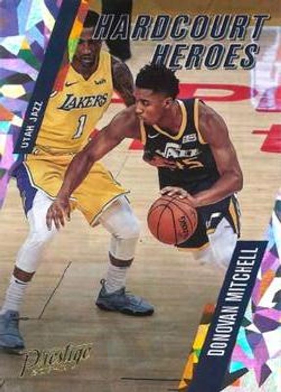 Donovan Mitchell 2017 Prestige #11 Hardcourt Heroes - Crystal Rookie RAW
