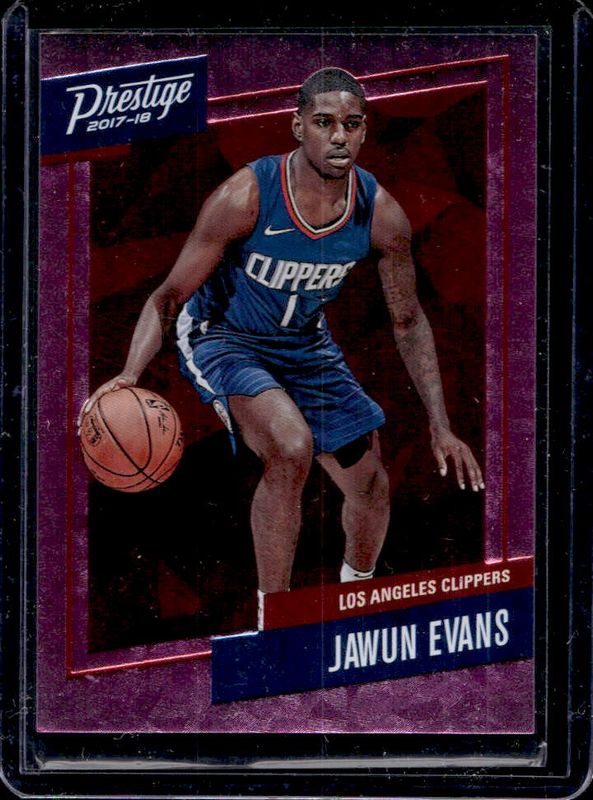 Jawun Evans 2017 Prestige #37 Micro Etch Rookies - Pink /10 RAW