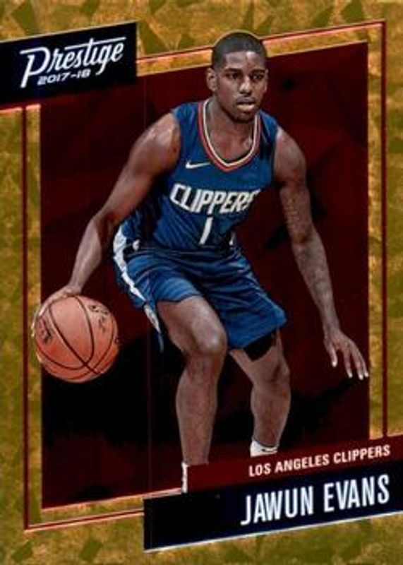 Jawun Evans 2017 Prestige #37 Micro Etch Rookies - Orange RAW